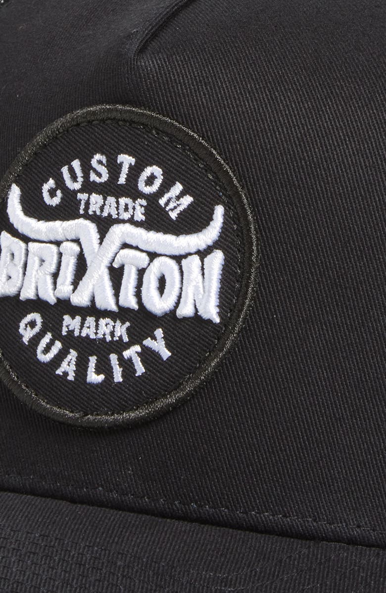 Brixton Gibson NetPlus<sup
®</sup
Trucker Hat, Alternate, color, Black/ Black