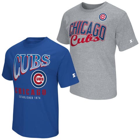 Men's Starter  Royal/Heather Gray Chicago Cubs Two-Pack T-Shirt Set