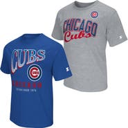 STARTER Men's Starter Royal/Heather Gray Chicago Cubs Two-Pack T-Shirt Set