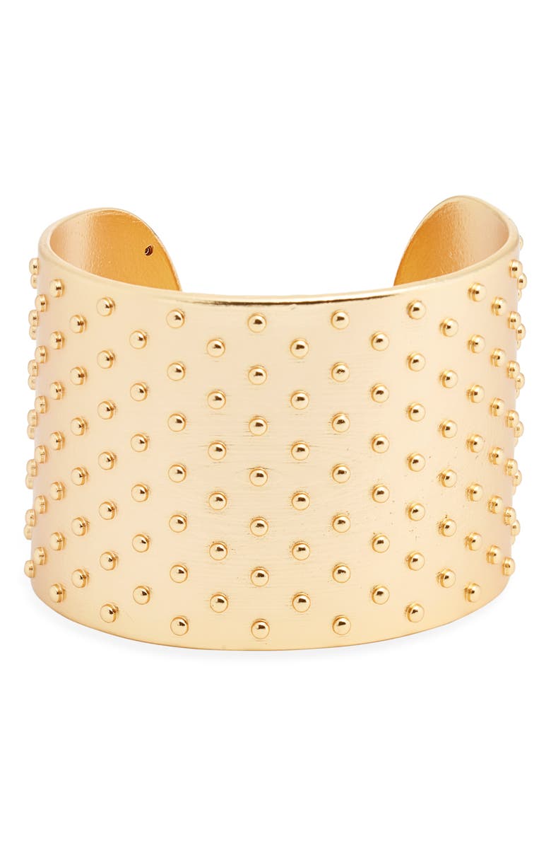 Karine Sultan Ladybug Cuff Bracelet, Main, color, 