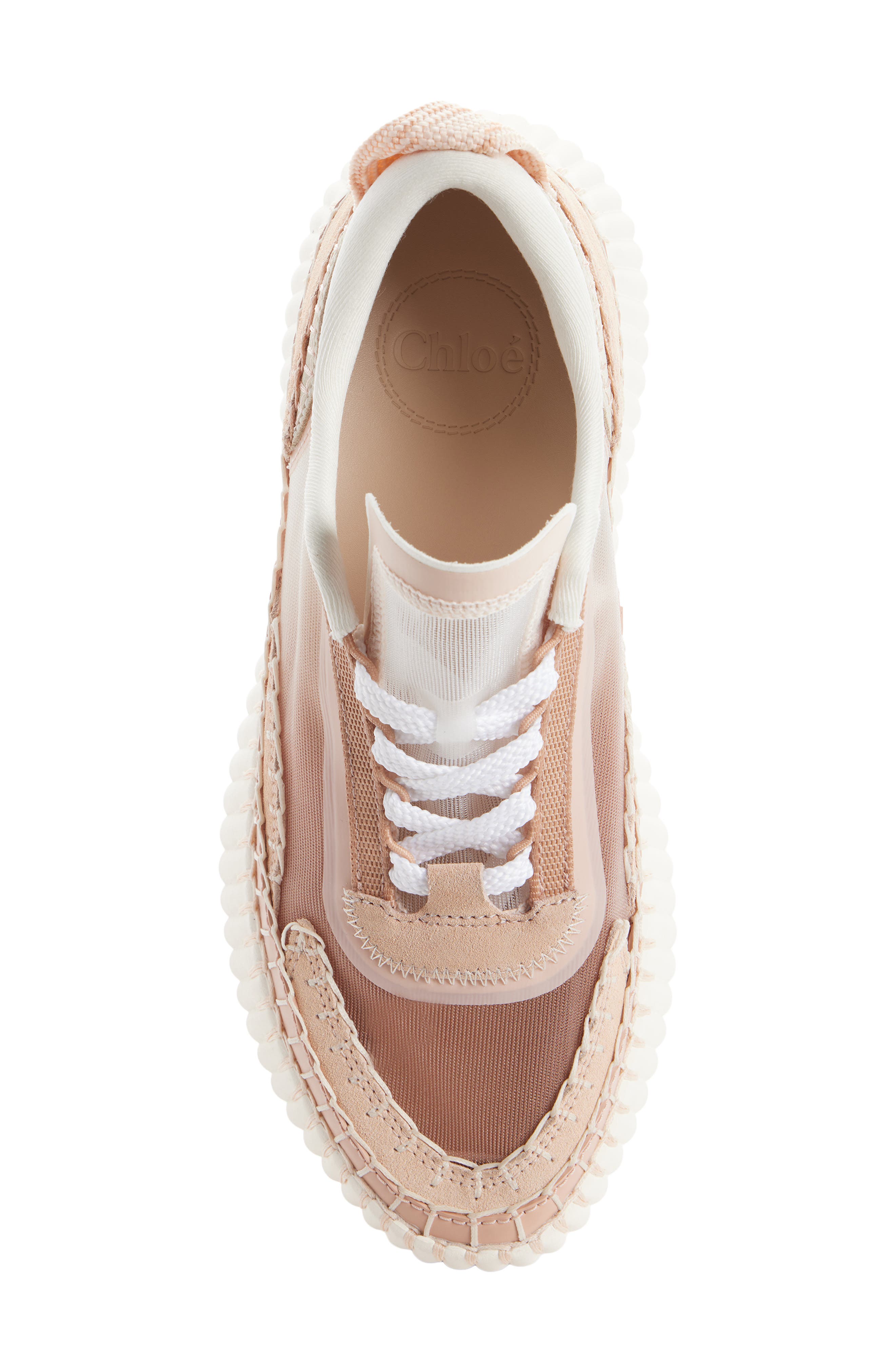 Chloé Nama Platform Sneaker, Alternate, color, Blushy Beige