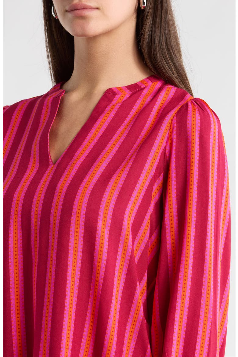 Clarisa Stripe Maxina Top, Alternate, color, FUCHSIA-ORANGE
