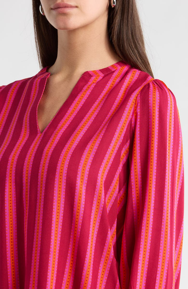 SUGARLIPS Clarisa Stripe Maxina Top, Alternate, color, Fuchsia-Orange