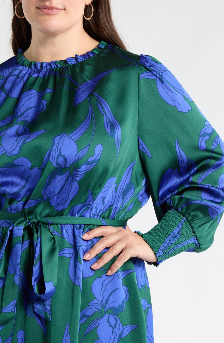 SUGARLIPS Busbee Floral Sevilla Satin Long Sleeve Dress, Alternate, color,