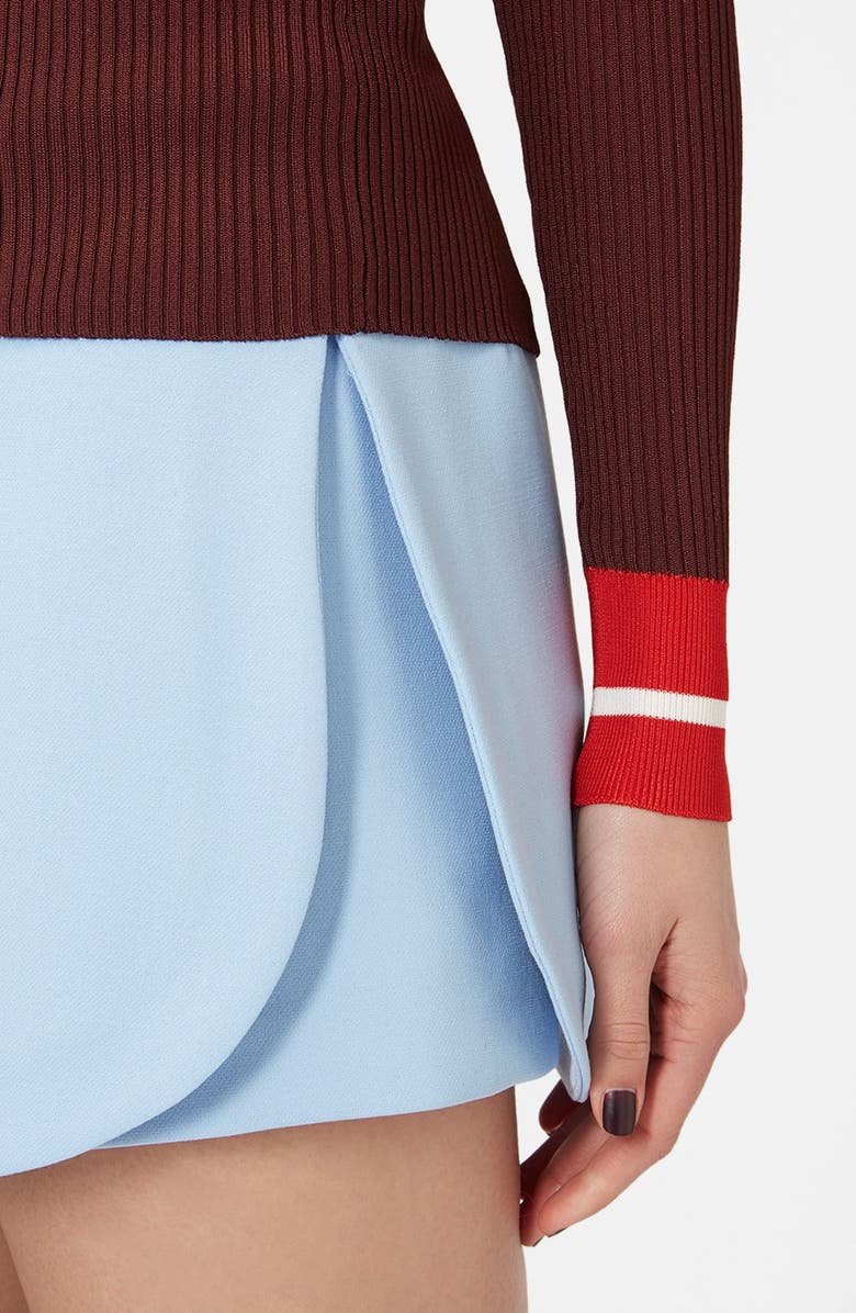 TOPSHOP Unique Tailored Overlay Skort, Alternate, color, 