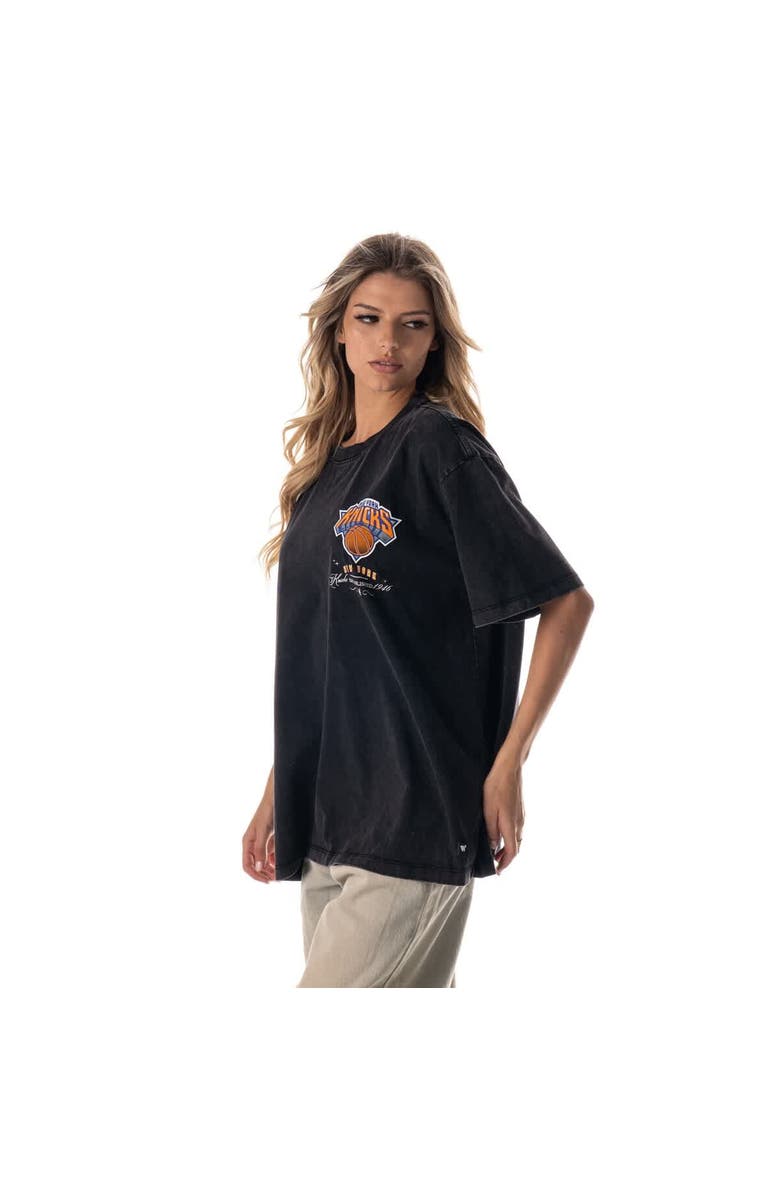 THE WILD COLLECTIVE Unisex The Wild Collective  Black New York Knicks Oversized Streetwear T-Shirt, Main, color, Black