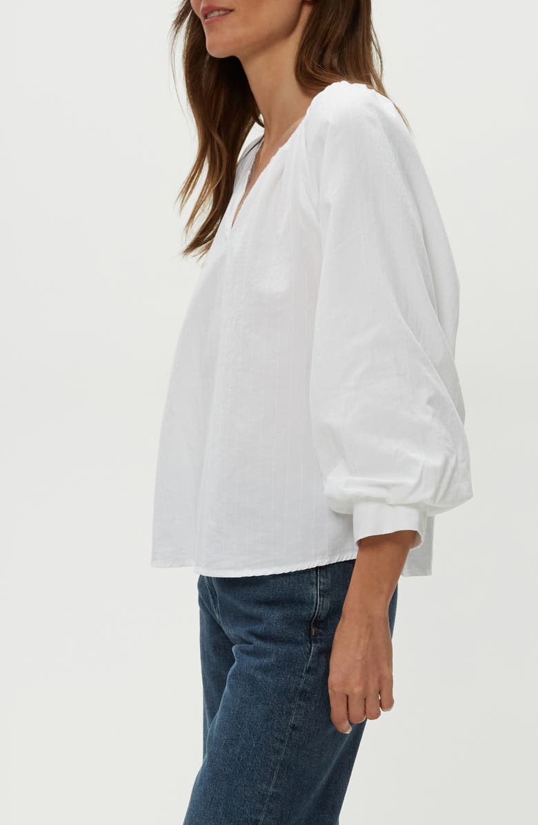 Michael Stars Cleo Split Neck Cotton Top, Alternate, color, 