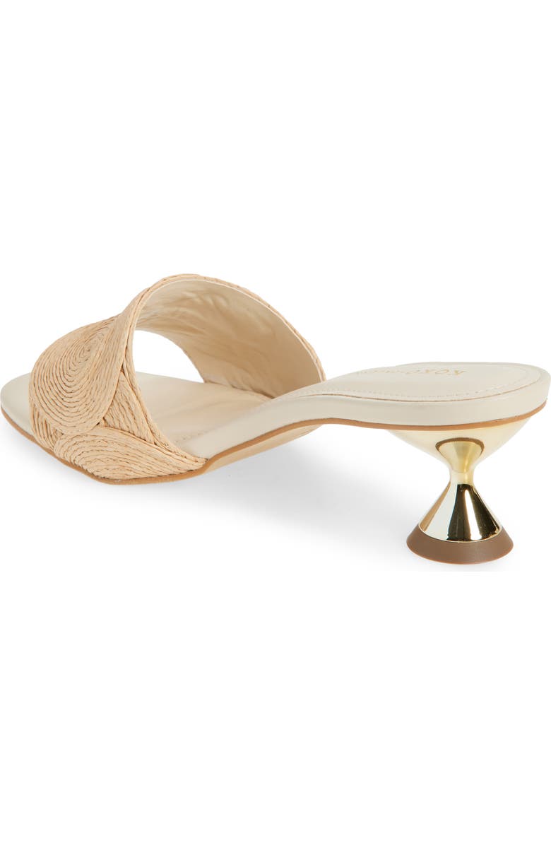 KOKO + PALENKI Silan Kitten Heel Slide Sandal, Alternate, color, Natural Raffia
