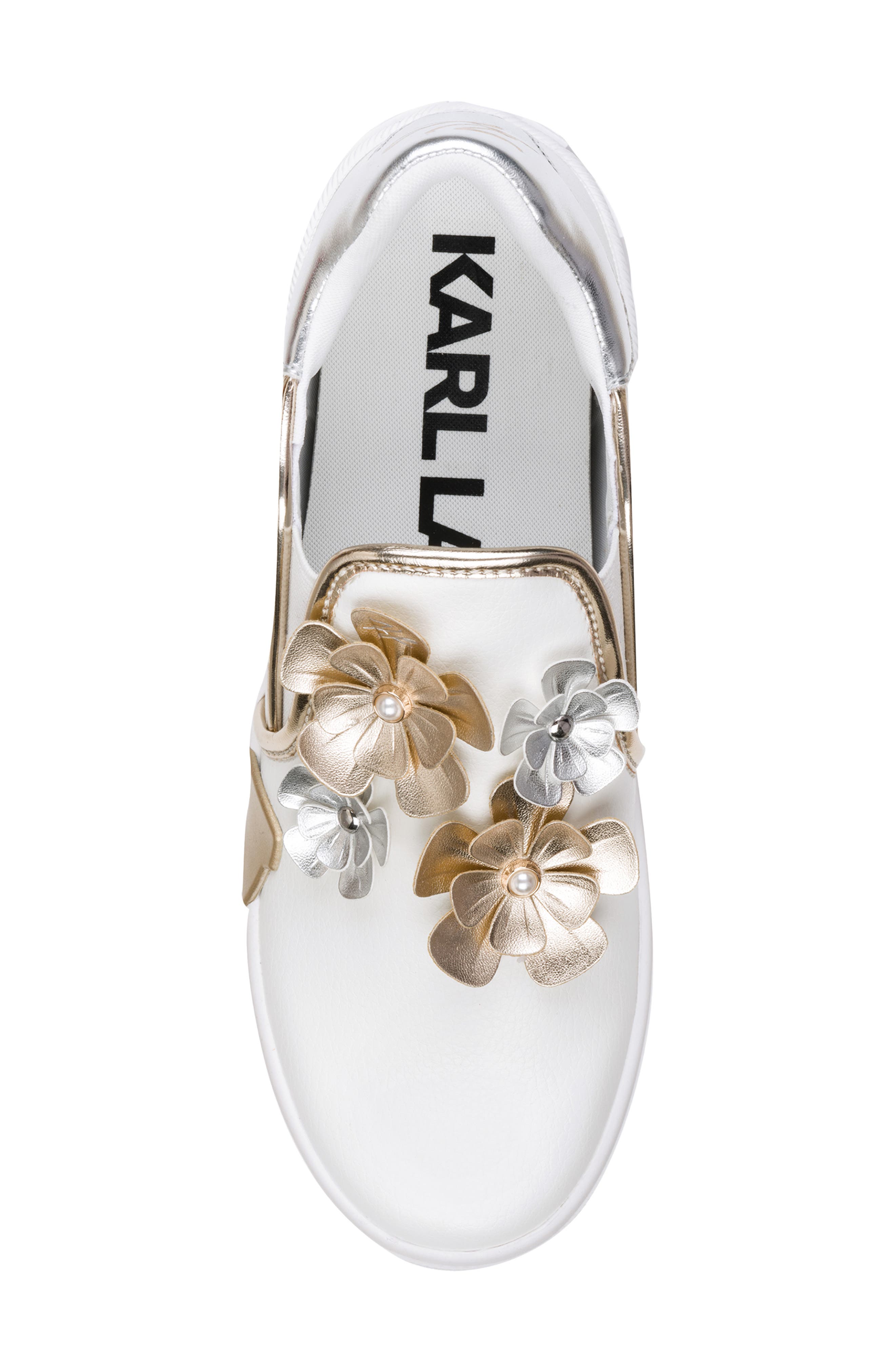KARL LAGERFELD PARIS Maude Fleur Slip-On Sneaker, Alternate, color, 