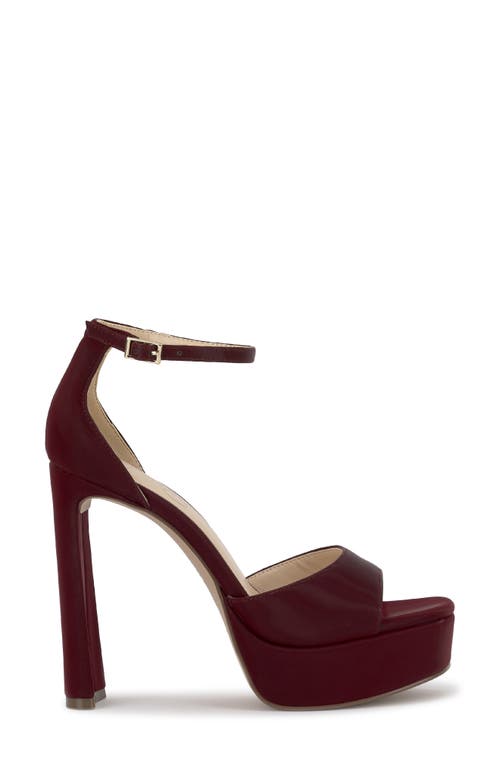 Jessica Simpson Telxia 2 Ankle Strap Platform Sandal In Burgundy