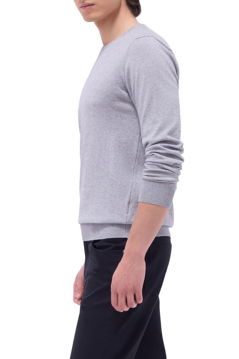 Cotton & Cashmere Crewneck Sweater, Alternate, color, PLATINUM