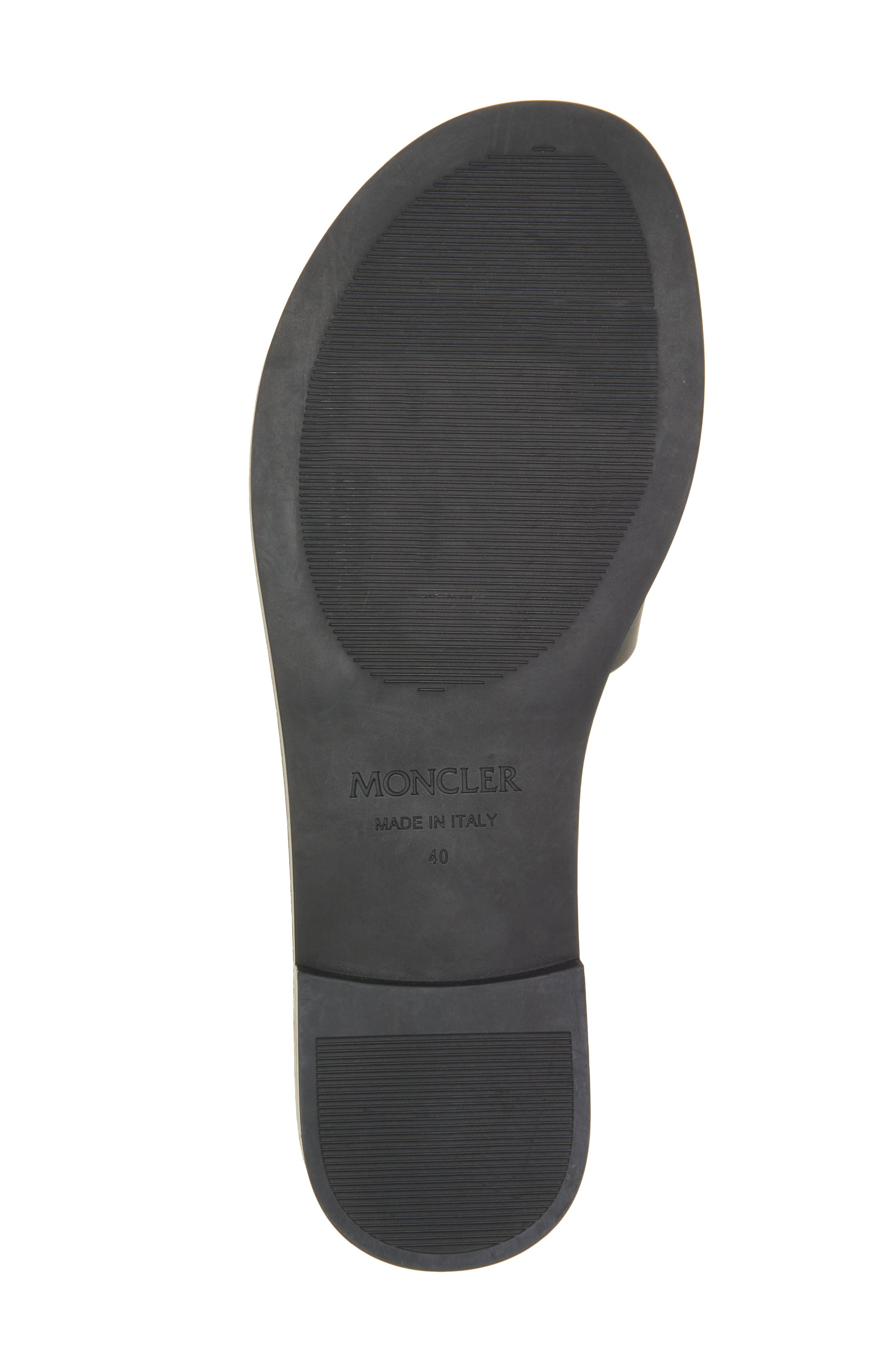 Moncler Mon Slide Sandal, Alternate, color, Black