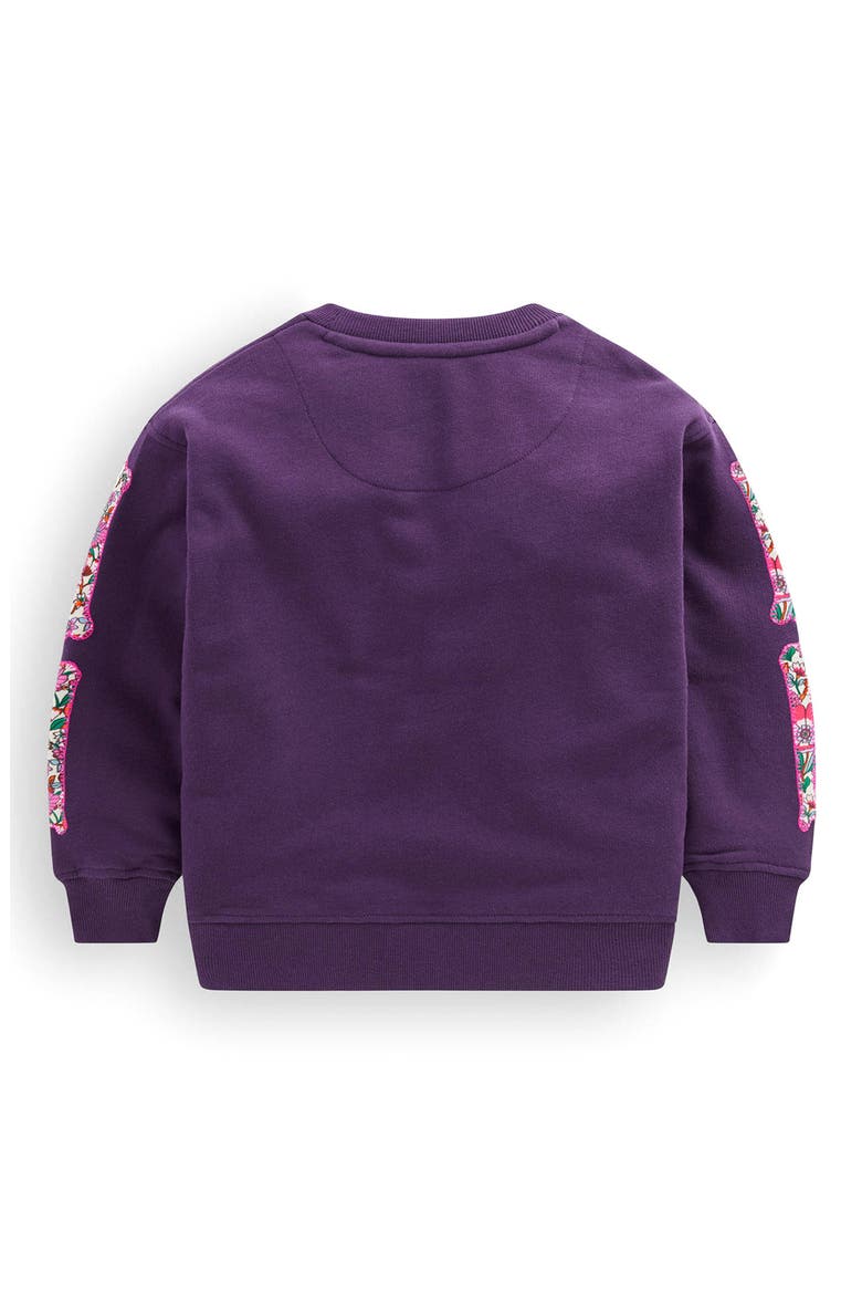Kids' Appliquéd Sweatshirt, Alternate, color, LILY PURPLE