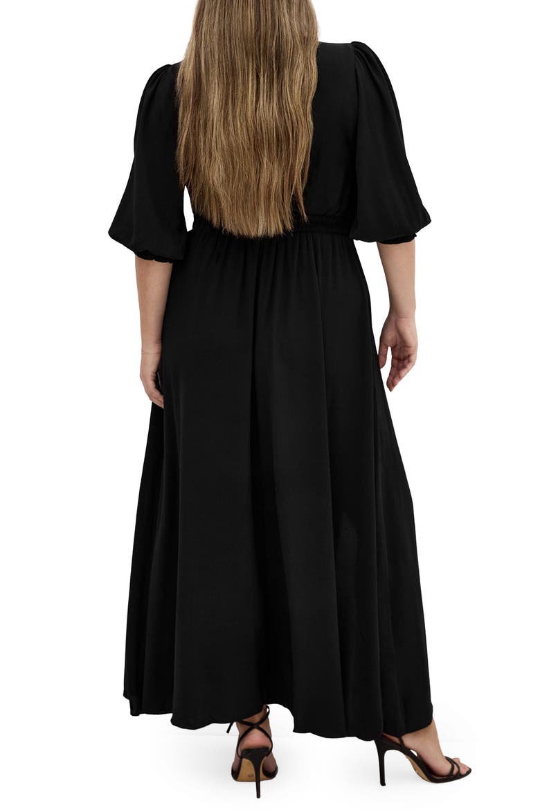 Jolene Maxi Dress, Alternate, color, BLACK