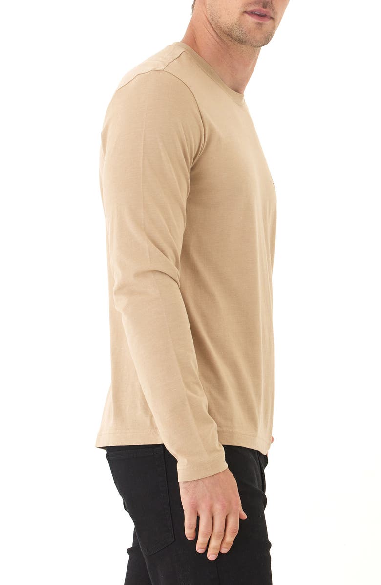 Threads 4 Thought Triple Tree Soft Wash Cotton Blend Graphic Long Sleeve T-Shirt, Alternate, color, Sandstone