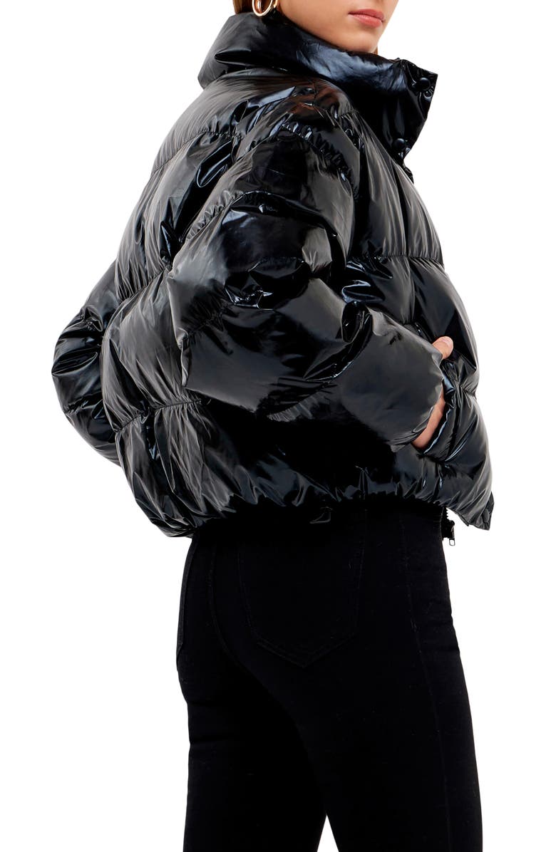 Grey Lab Crop Puffer Jacket, Alternate, color, 