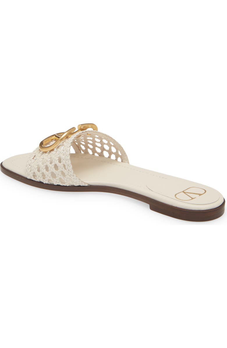 Valentino Garavani CROCHET VLOGO SLIDE SANDAL, Alternate, color,