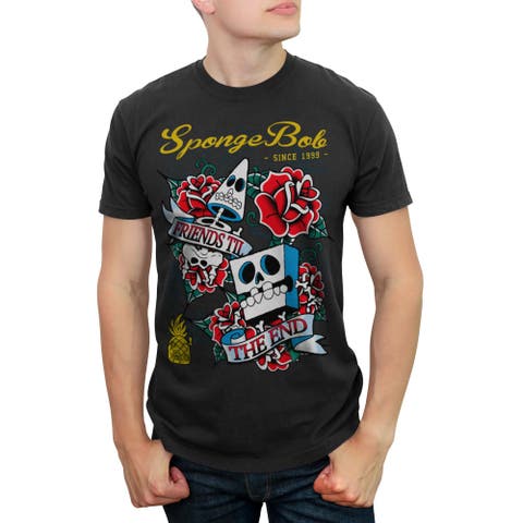 Men's SpongeBob SquarePants Friends Til the End  Graphic T-Shirt