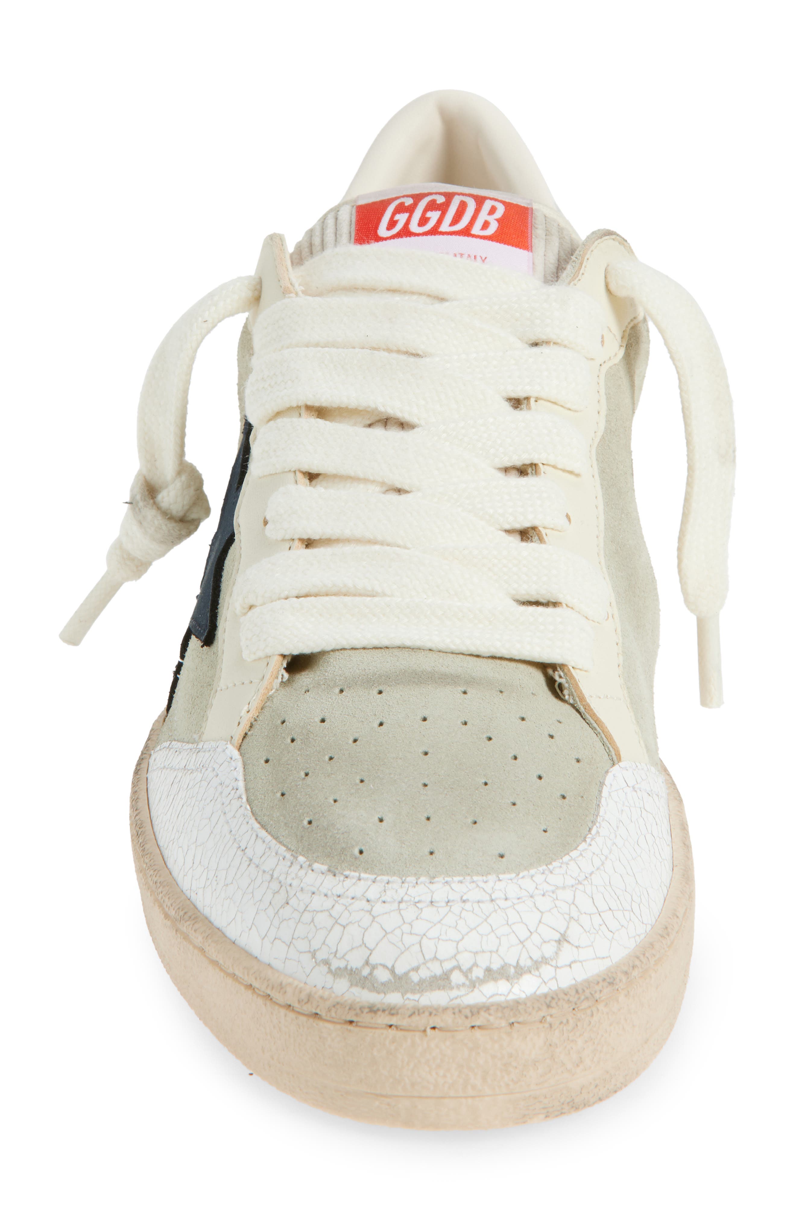 Golden Goose Ball Star Low Top Sneaker, Alternate, color, Grey/White/Beige/Navy