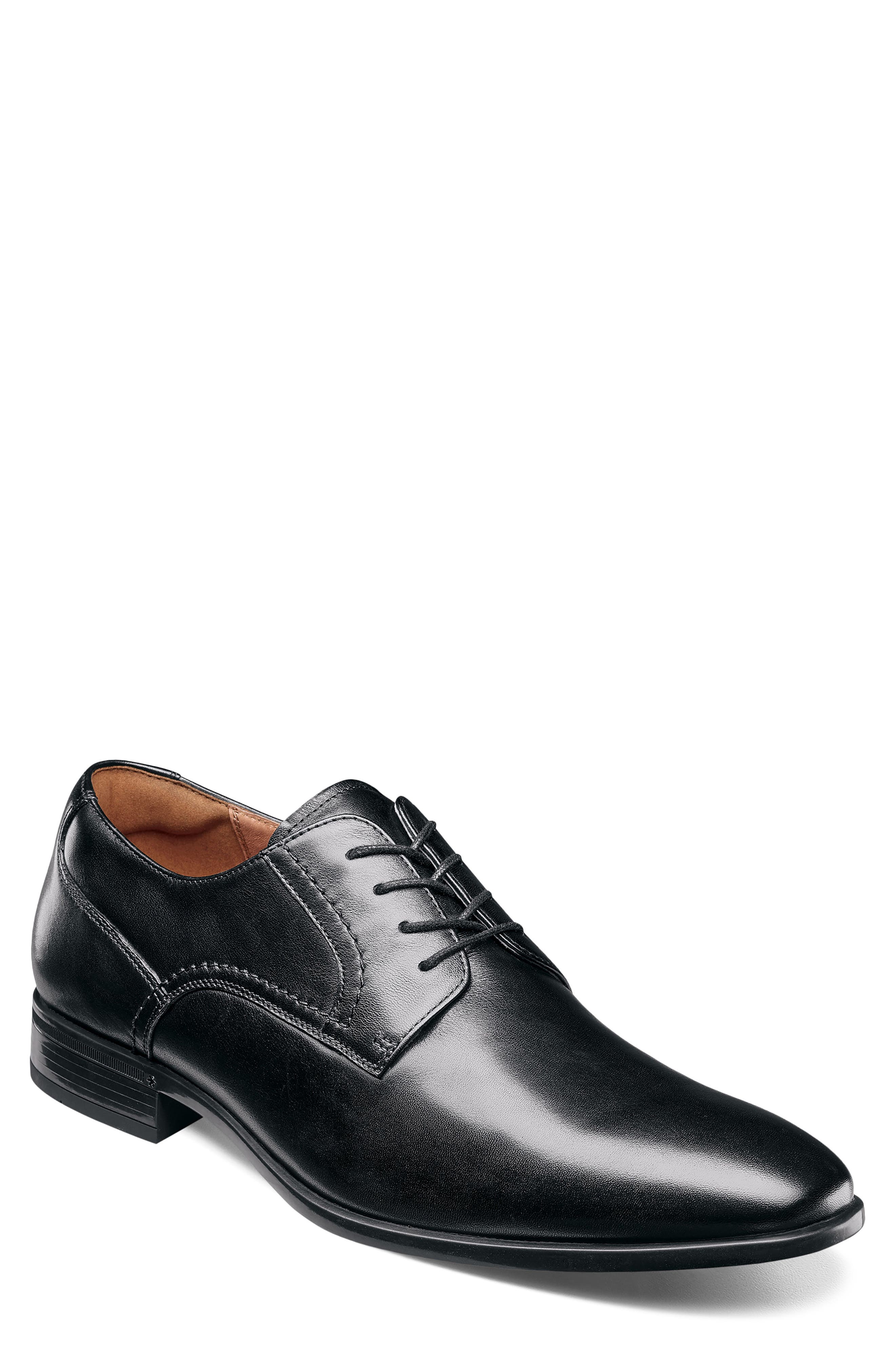 Florsheim Zaffiro Plain Toe Derby, Main, color, Black