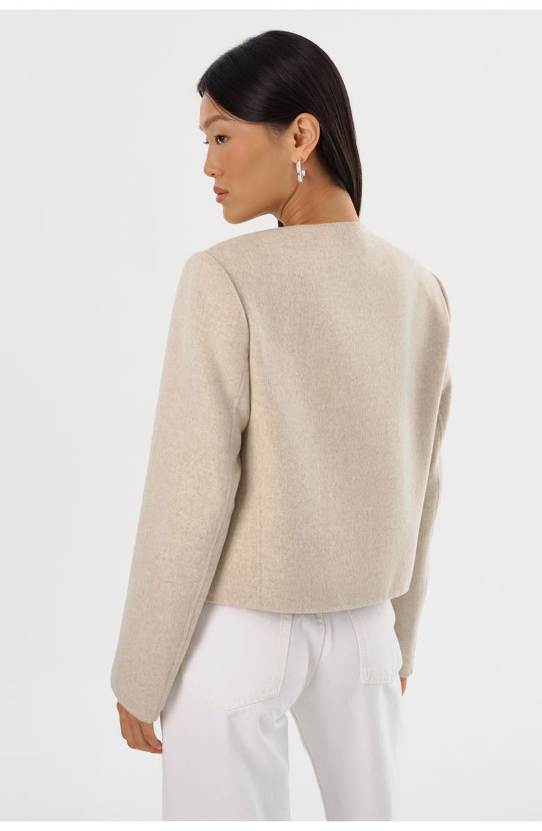 LAMARQUE ALESSIA | Double Face Wool Jacket, Alternate, color, Heather Beige