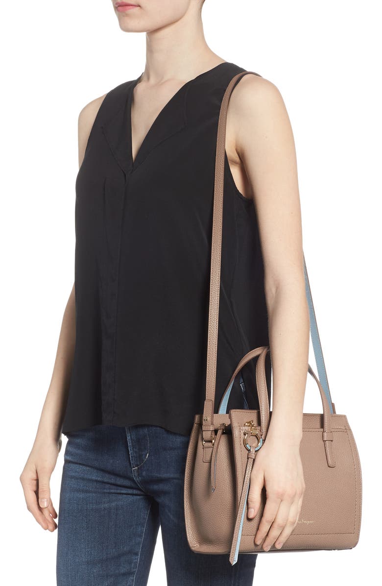 FERRAGAMO Salvatore Ferragamo Small Amy Leather Tote, Alternate, color,