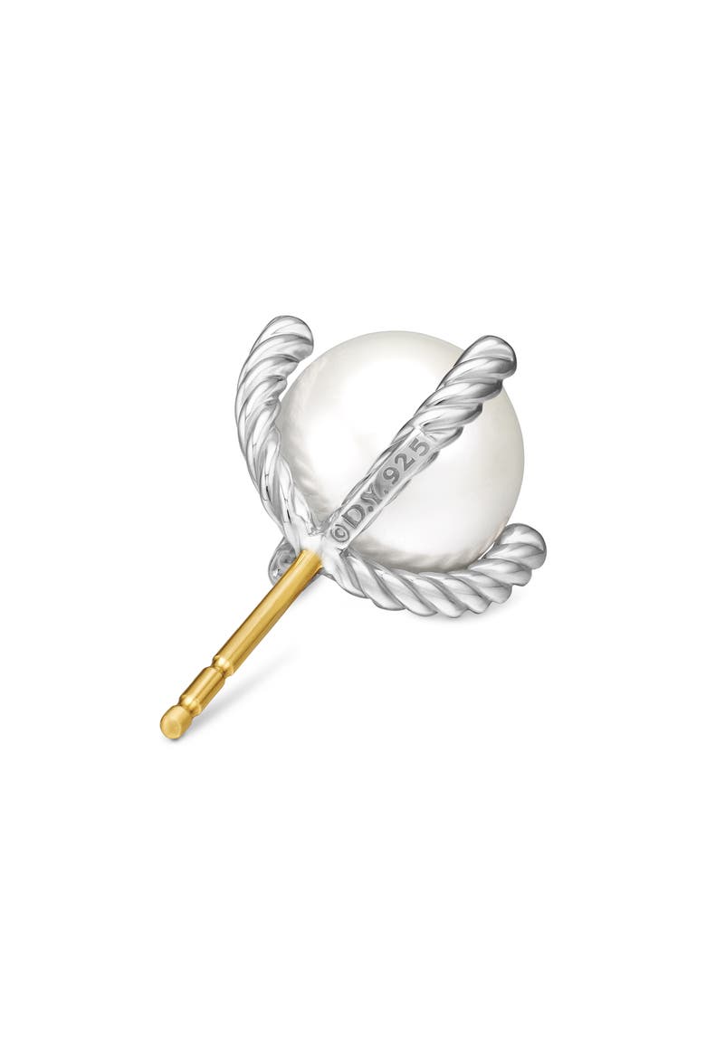 Pearl Stud Earrings, Alternate, color, SILVER PEARL