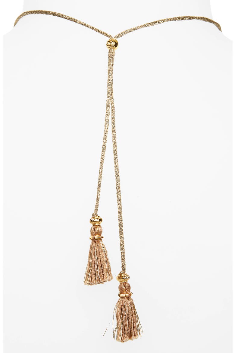 Sunflower Crystal Lariat Necklace, Alternate, color, SUNFLOWER