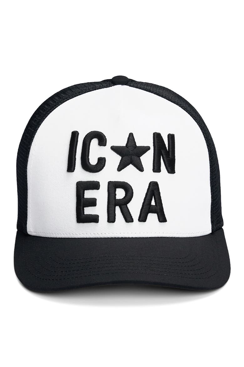 Icon Era Studio Trucker Hat, Main, color, BLACK