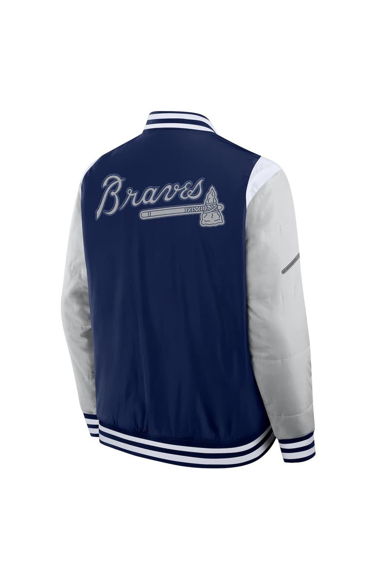 FANATICS Men's Fanatics  Navy Atlanta Braves Elements Elite Full-Snap Jacket, Alternate, color, 