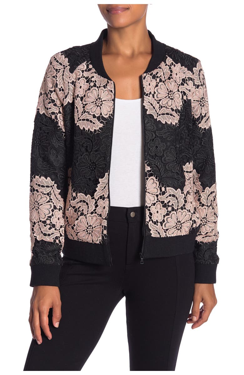 DOLCE CABO Lace Bomber Jacket, Main, color,