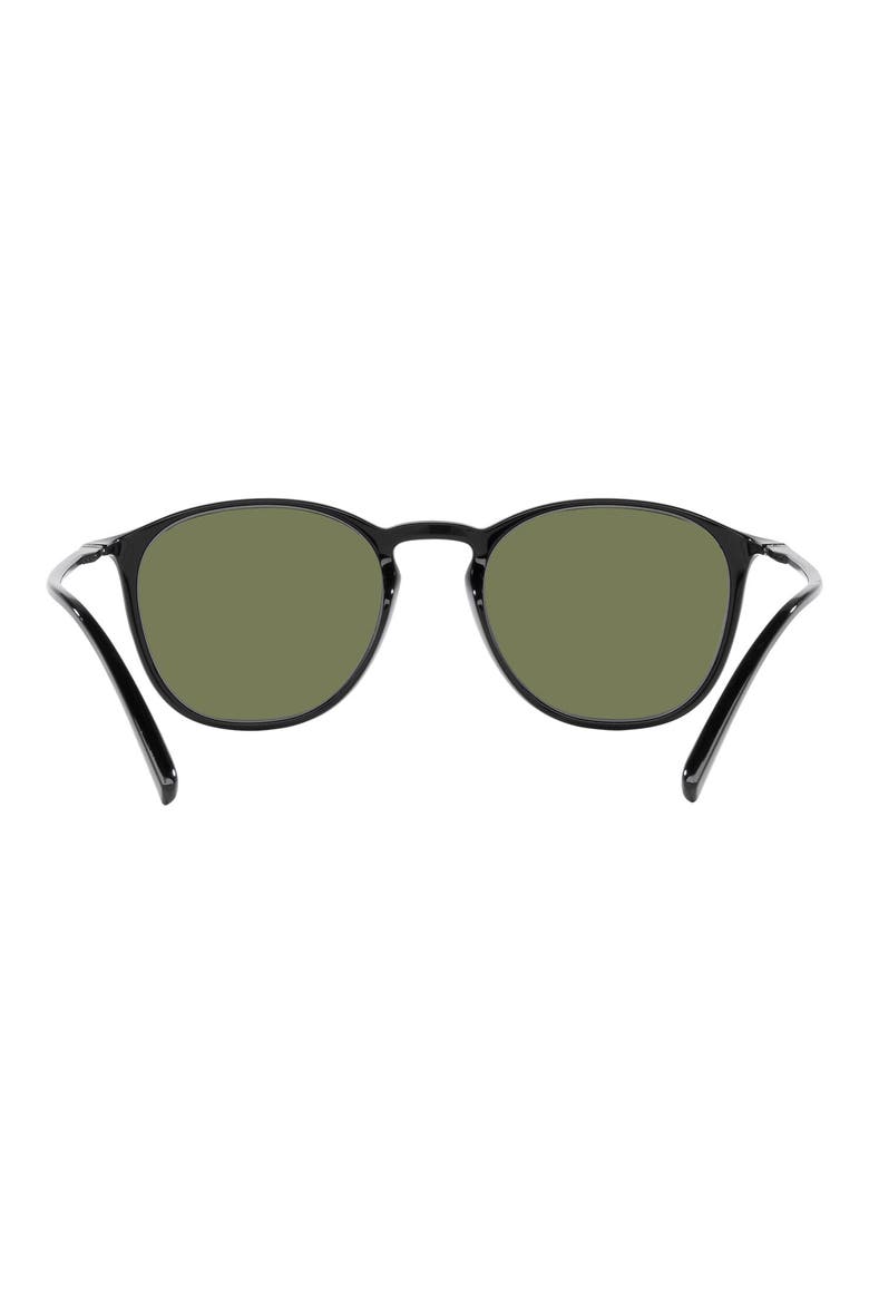 52mm Square Sunglasses, Alternate, color, SHINY BLACK