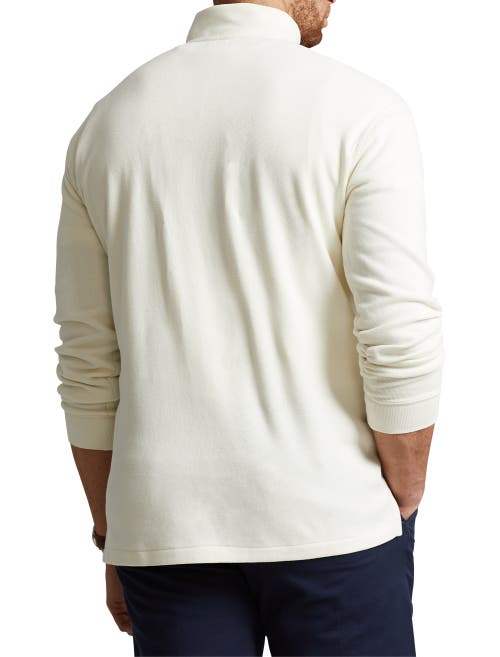 Polo Ralph Lauren Big & Tall Estate Rib Half-zip Pullover In Chic Cream