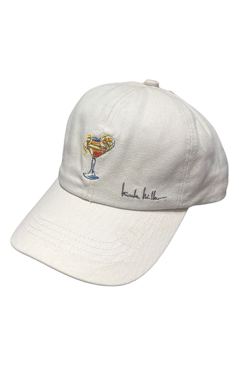 Nicole Miller Icon Adjustable Baseball Cap, Main, color, Natural