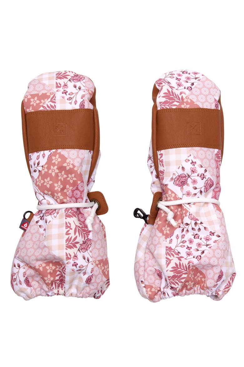 Girls Waterproof Ski Mitten, Main, color, Patchwork