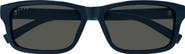 Gucci 57mm Rectangular Sunglasses