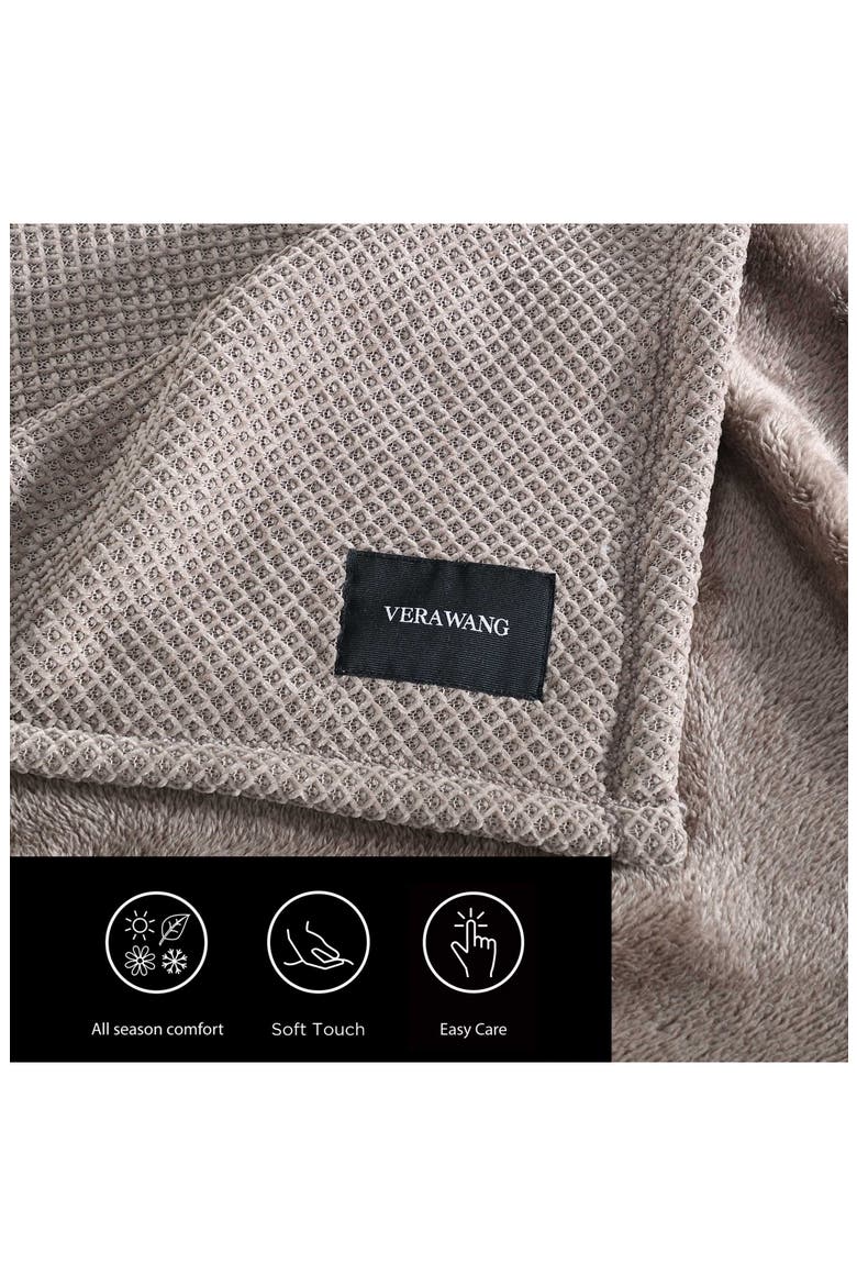 Chenille Jacquard Plush Throw Blanket, Alternate, color, LIGHT / MEDIUM BROWN