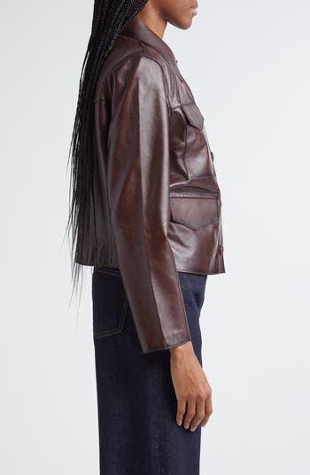 【関税込み】Stand Studio ブラウン Estrid レザージャケット Stand Studio Estrid Leather Jacket | Nordstrom