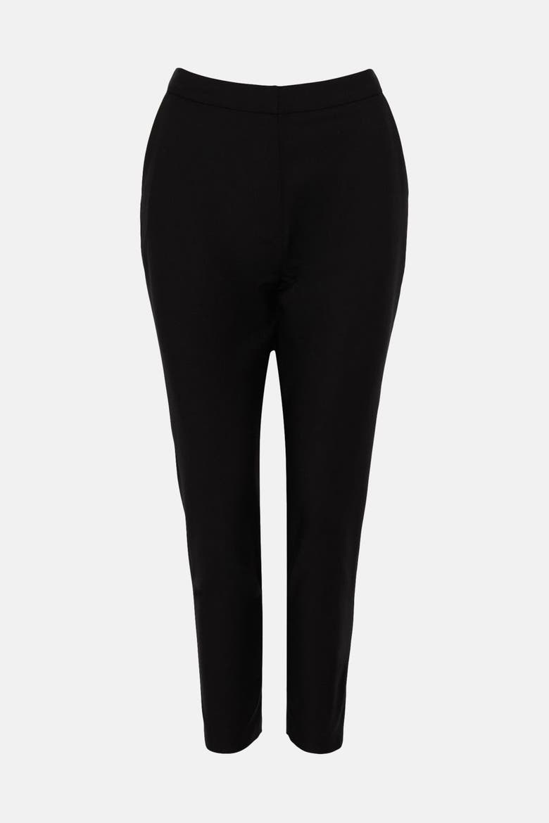 Petite Essential Techno Woven Trousers, Alternate, color, Black