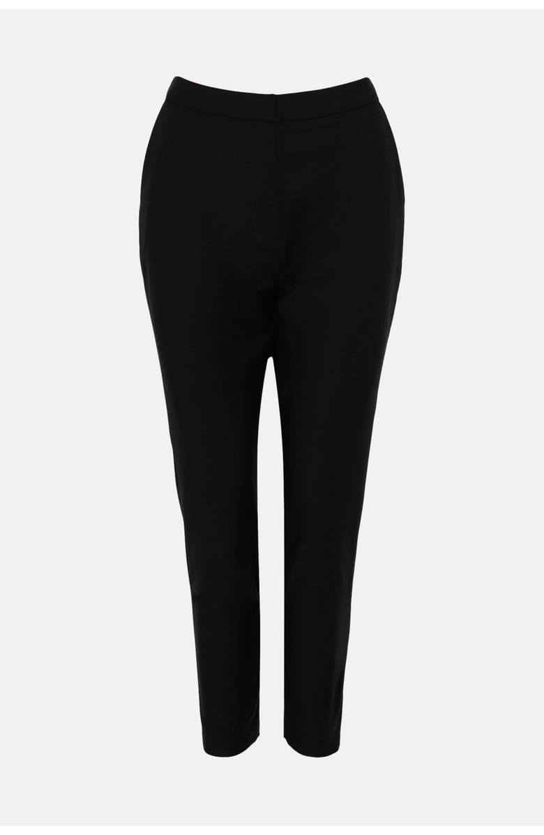 Karen Millen Petite Essential Techno Woven Trousers, Alternate, color, Black