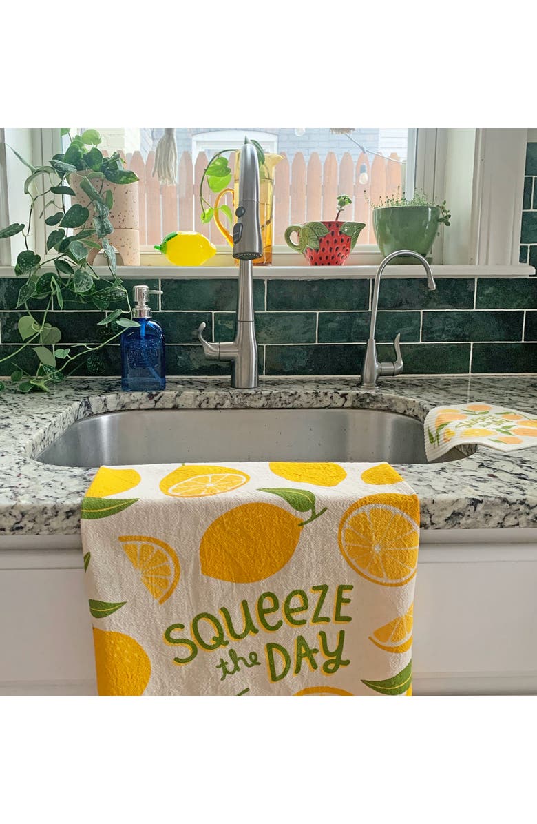 The Neighborgoods Lemon Dish Towel + Sponge Cloth Gift Set, Alternate, color, Yellow