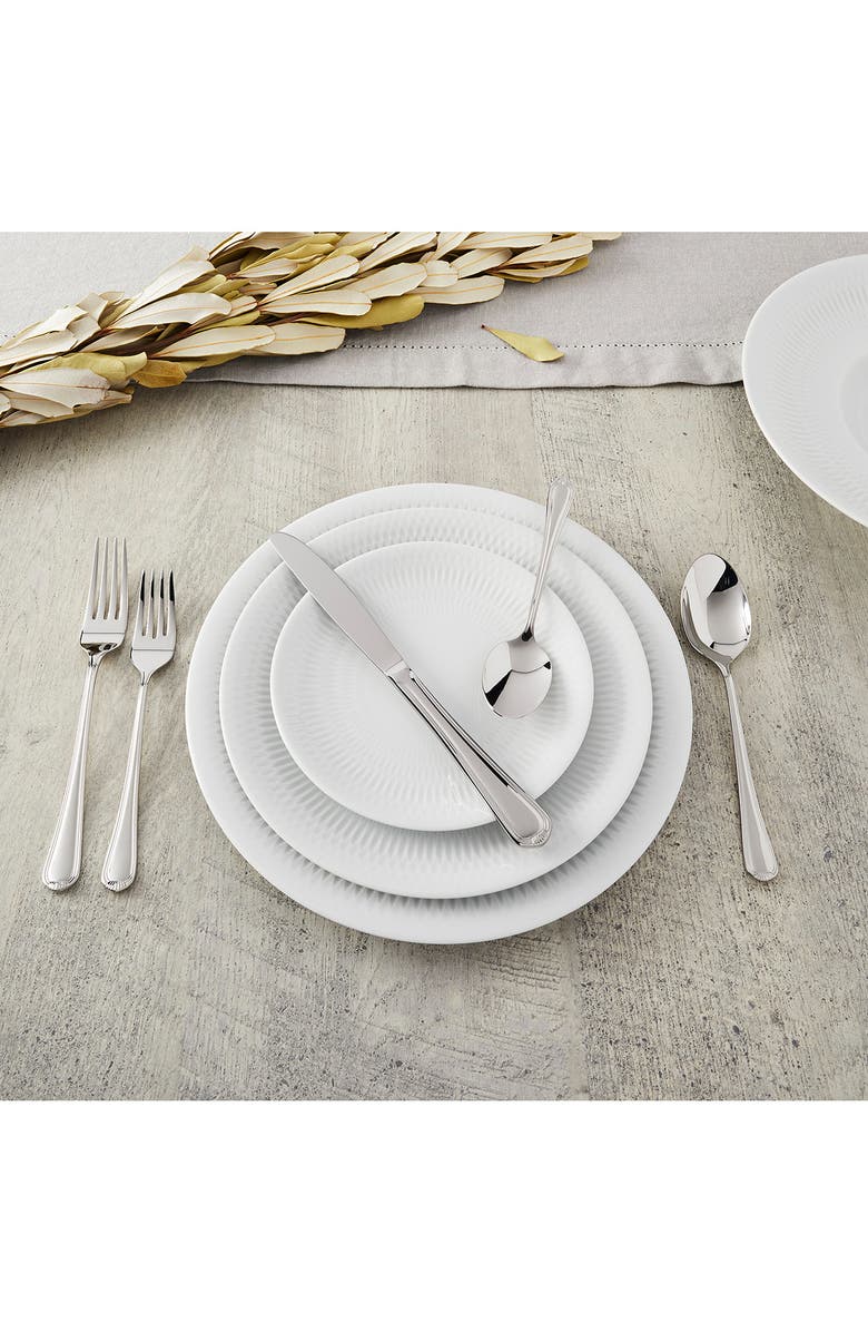 HENCKELS CUTLERY Alcea 18/10 Stainless Steel 65-Piece Flatware Set, Alternate, color, Silver