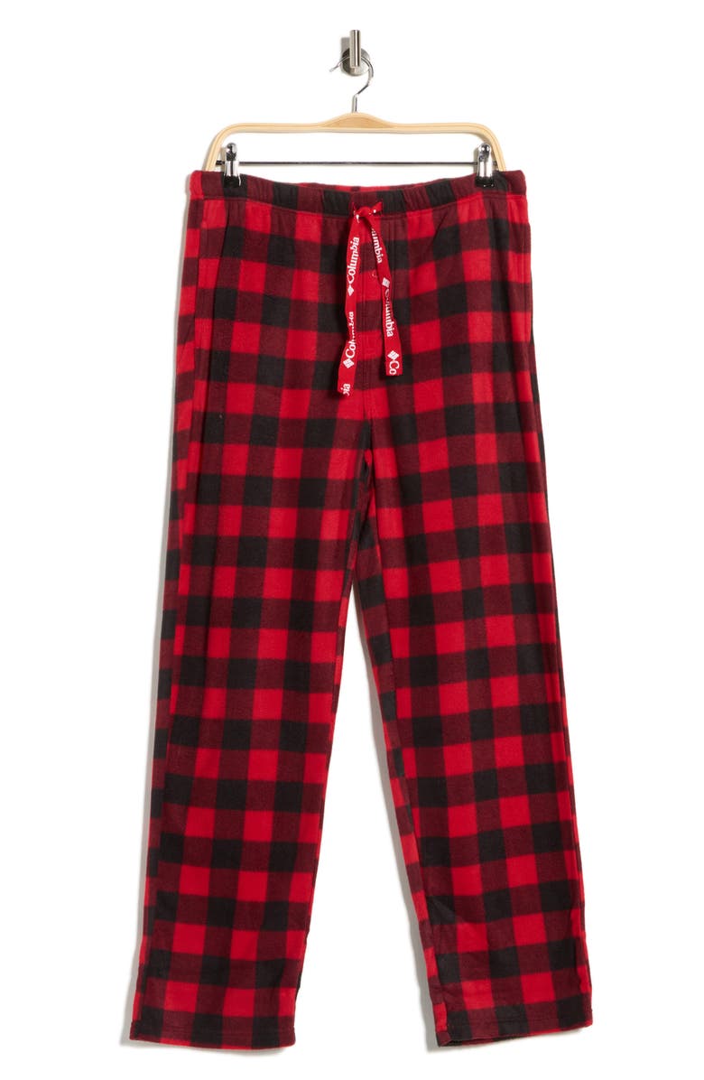 Columbia Brushed Flannel Pajama Bottoms, Alternate, color, Buffalo Mountain Red