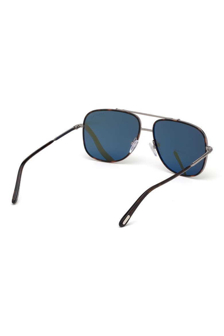 Benton 58mm Geometric Sunglasses, Alternate, color, SGUN/GRN