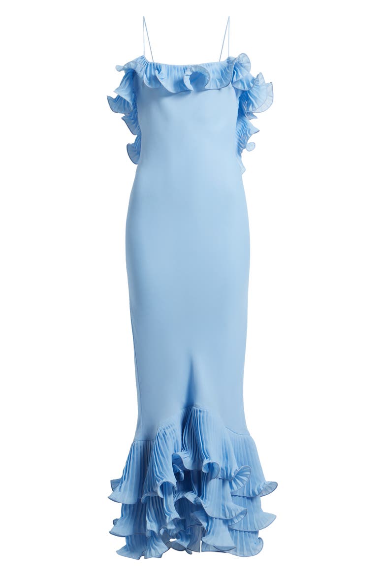 Delina Open Back Mermaid Gown, Alternate, color, BABY BLUE