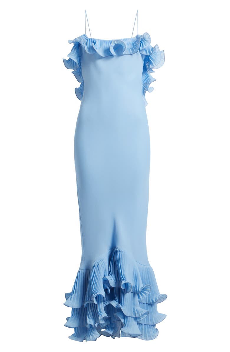 Delfi Collective Delina Open Back Mermaid Gown, Alternate, color, Baby Blue