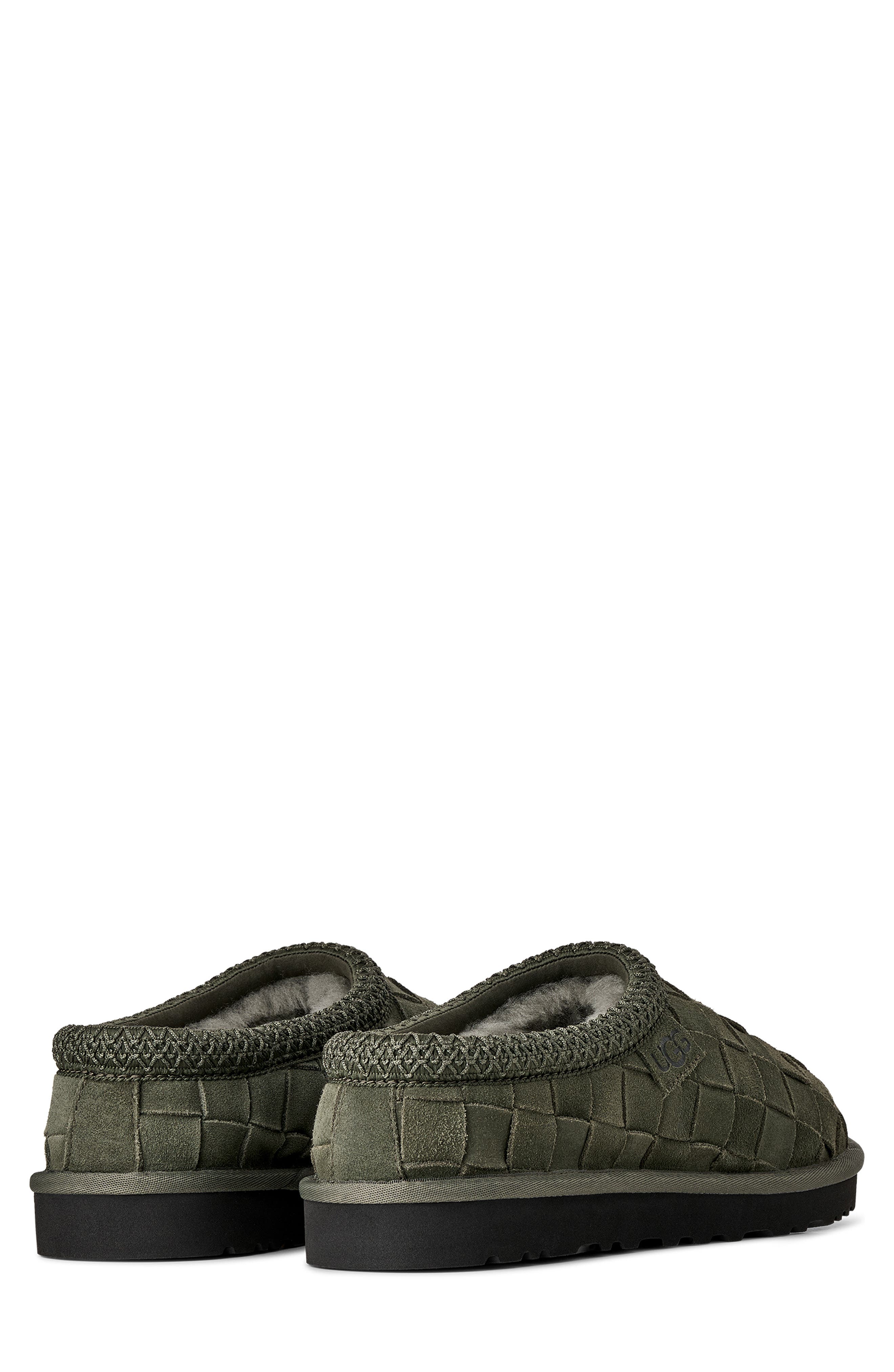 Tasman Woven Leather Slipper, Alternate, color, FOREST NIGHT