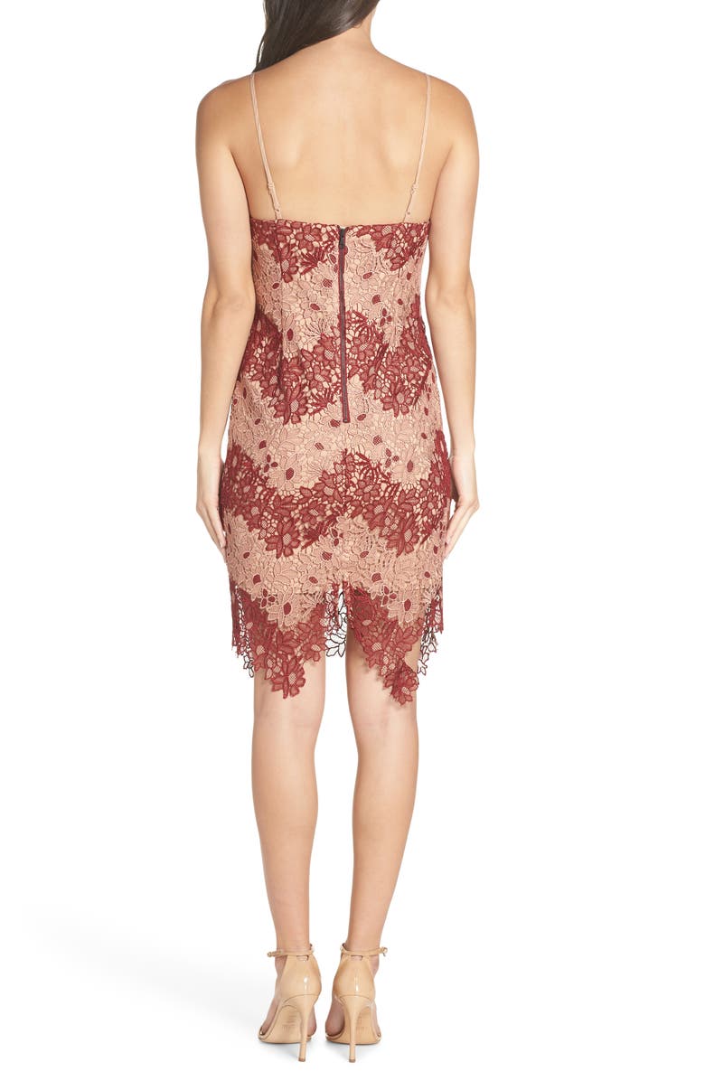 Bardot Two-Tone Lace Dress, Alternate, color,