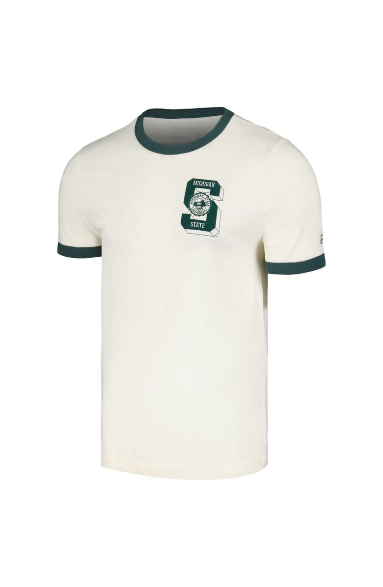 HOMEFIELD Men's Homefield Cream Michigan State Spartans Ringer T-Shirt, Alternate, color, Cream