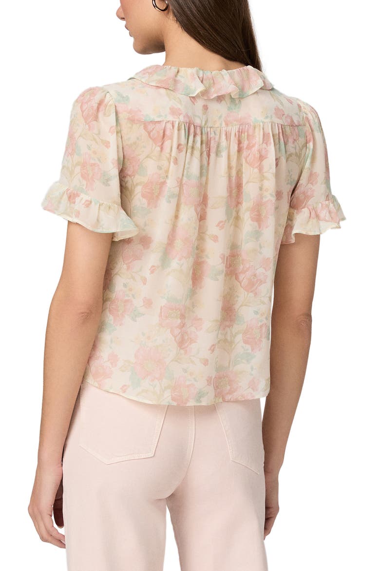 Sunisa Silk Button-Up Top, Alternate, color, BONE MULTI